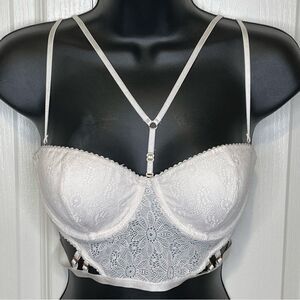 Victoria’s Secret Steam Angels Very Sexy Bra Cream With Rose Gold Hardware 34C